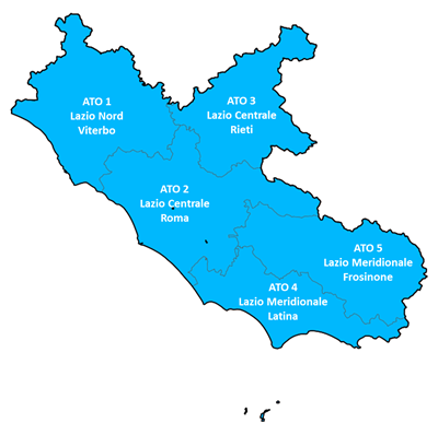 Planimetria Regione Lazio e altri ATO